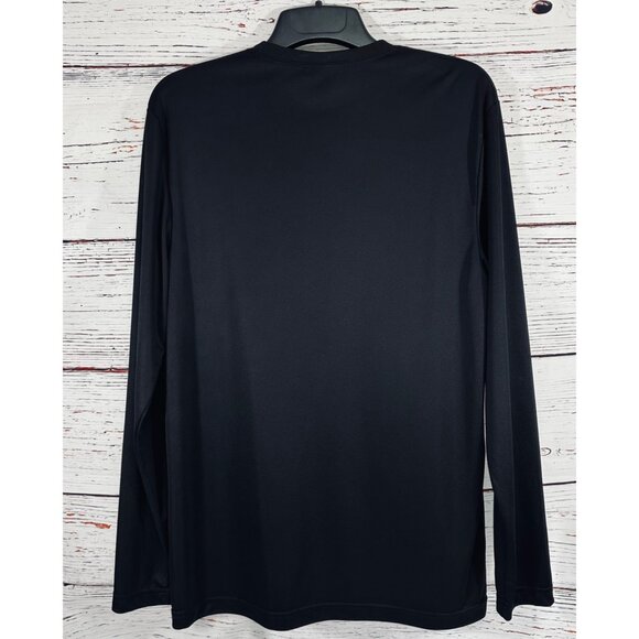 Hanes Sport Cool Dri Performance Black Long-Sleeve T-Shirt Size Large UPF 40 - Picture 6 of 8